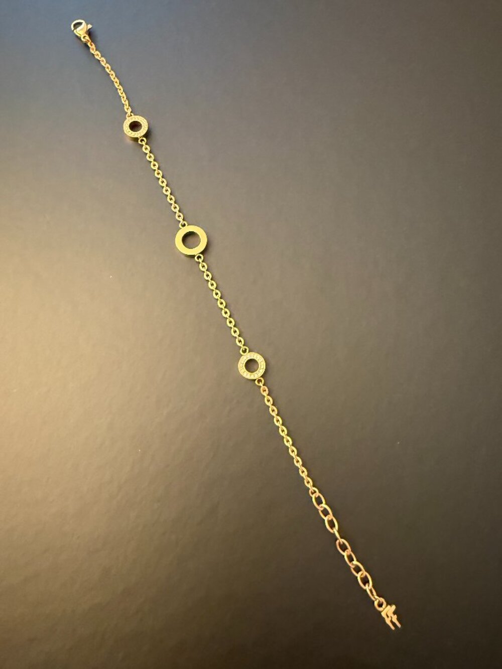 Folli Follie Gold-Tone Crystal Circle Station Bracelet